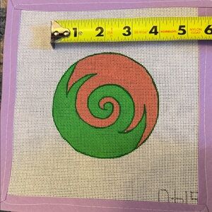 Colorful Spiral Needlepoint Canvas
